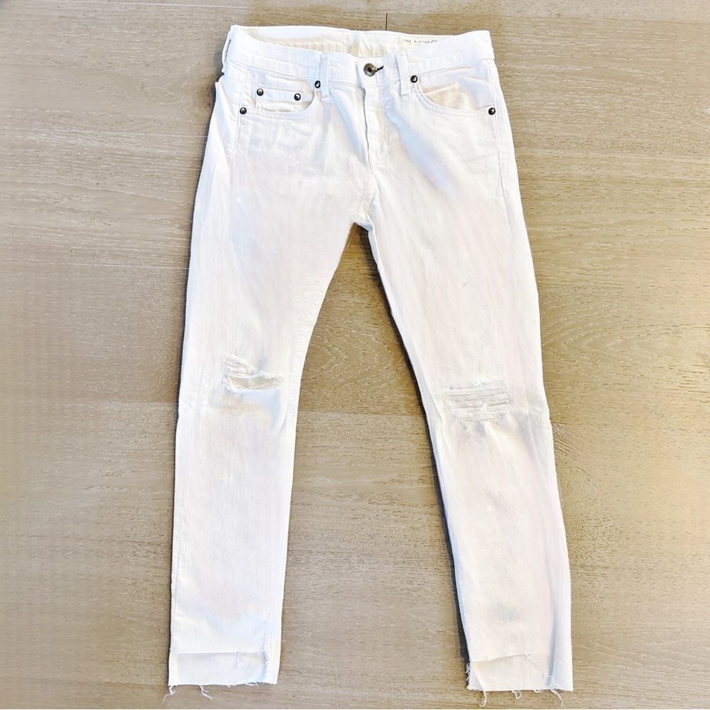 Rag & Bone Dre Capri in White - Picture 7 of 15